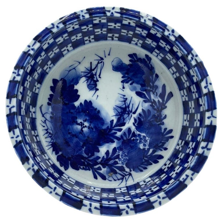 Antique Japanese Bowl/ Flower Vase 1920s Taisho Era For Sale at 1stDibs