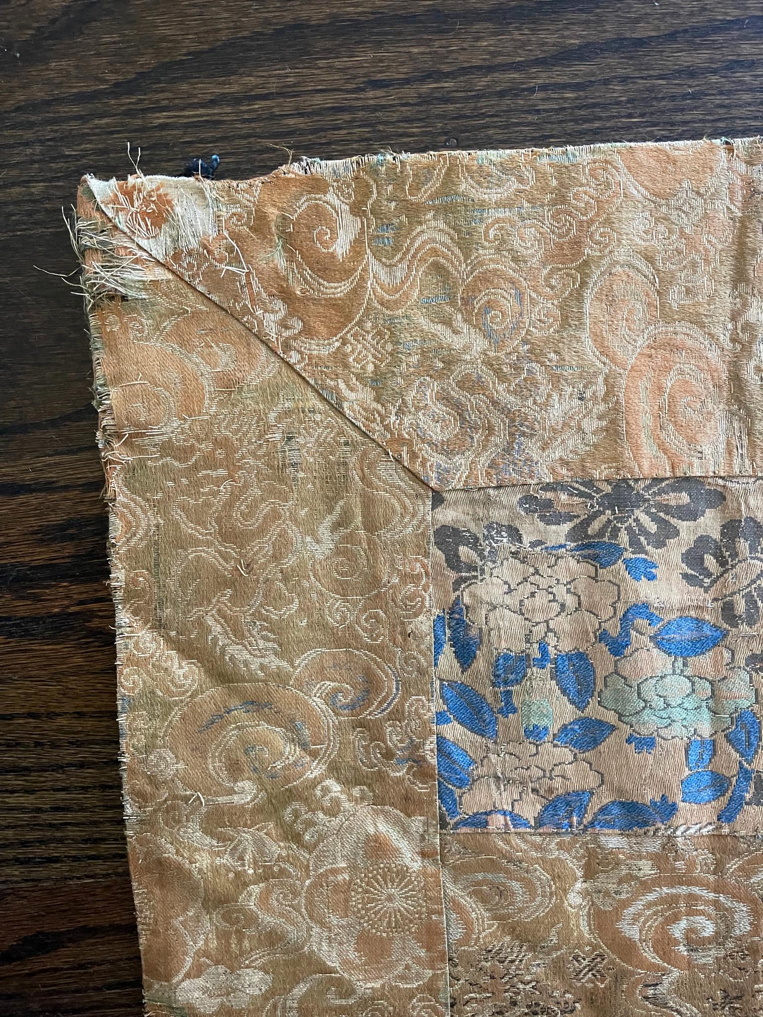 Antique Japanese Brocade Kesa Monk's Robe Edo Period 9
