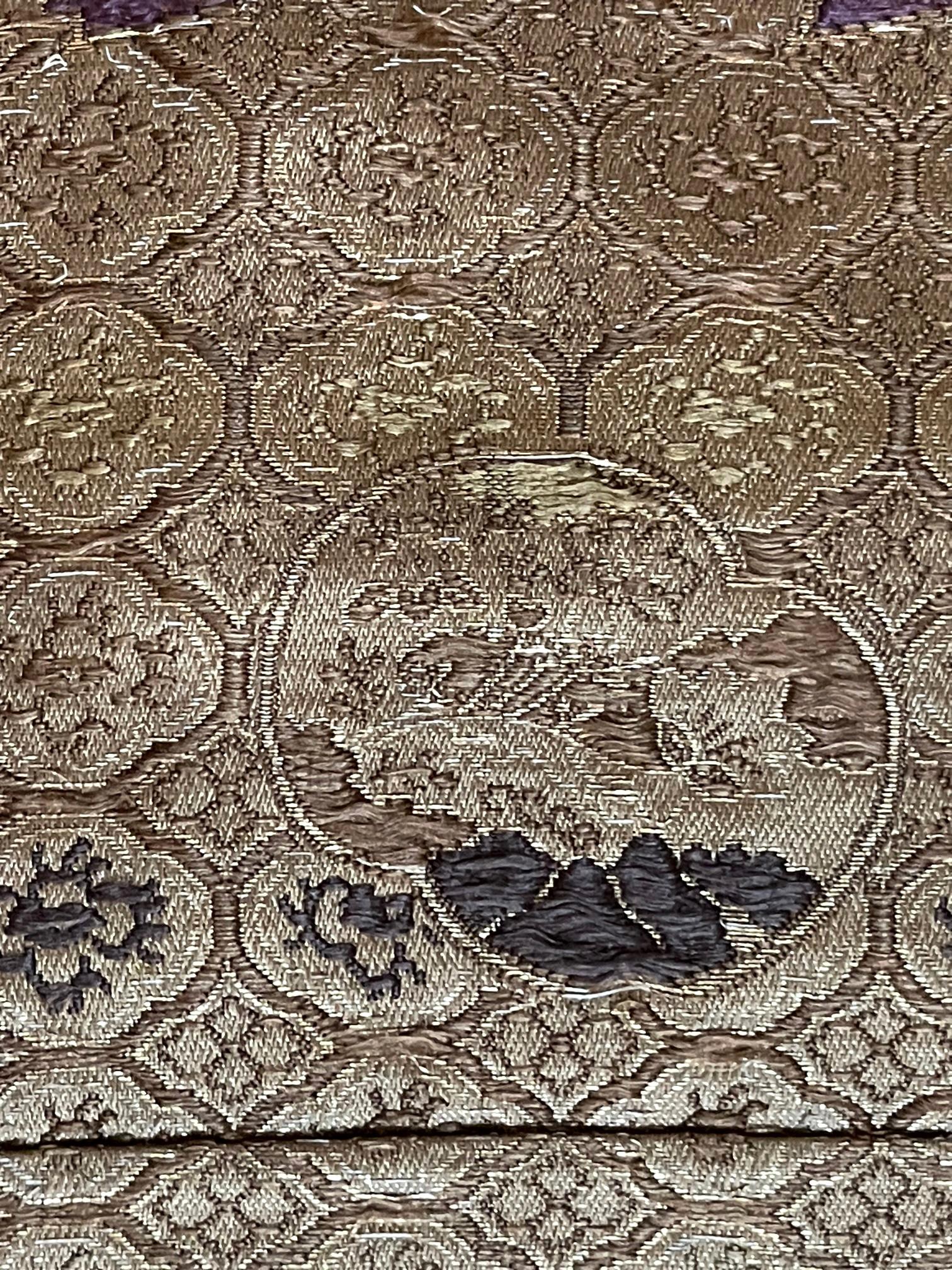Antique Japanese Brocade Kesa Monk's Robe Meiji Period 7