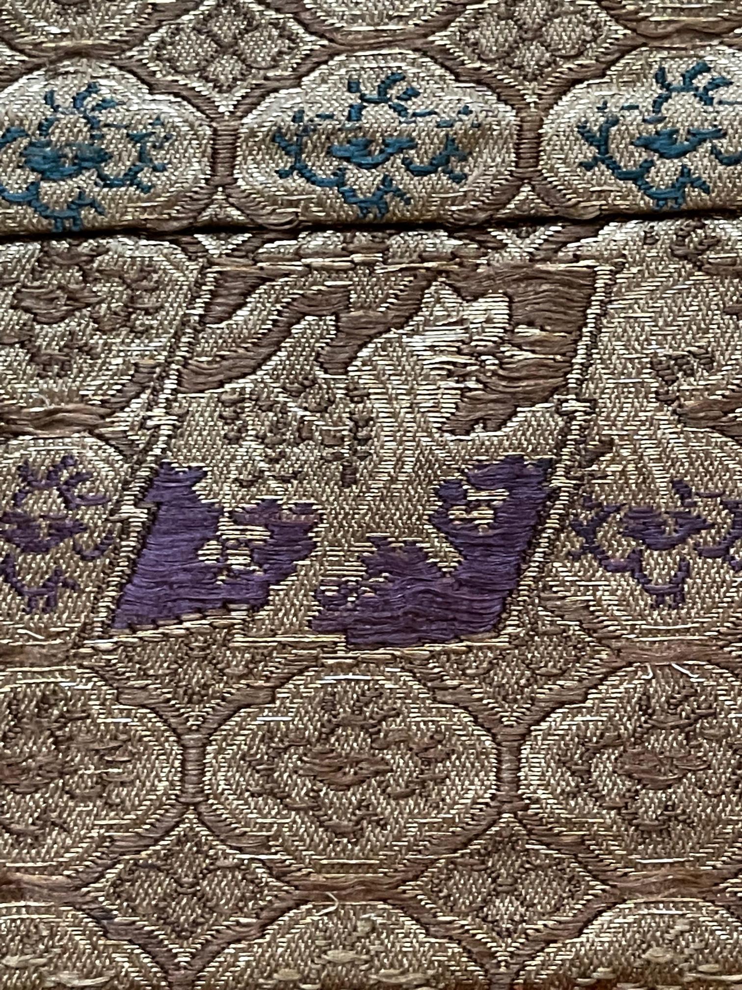 Antique Japanese Brocade Kesa Monk's Robe Meiji Period 8