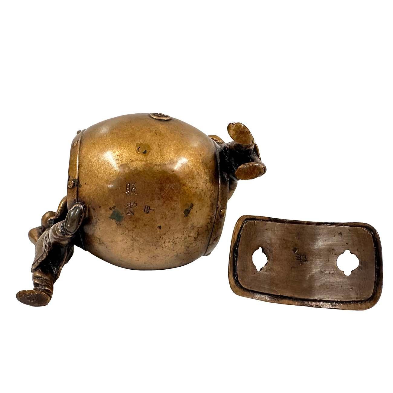 Antique Japanese Bronze Koro (Incense Burner) For Sale 4