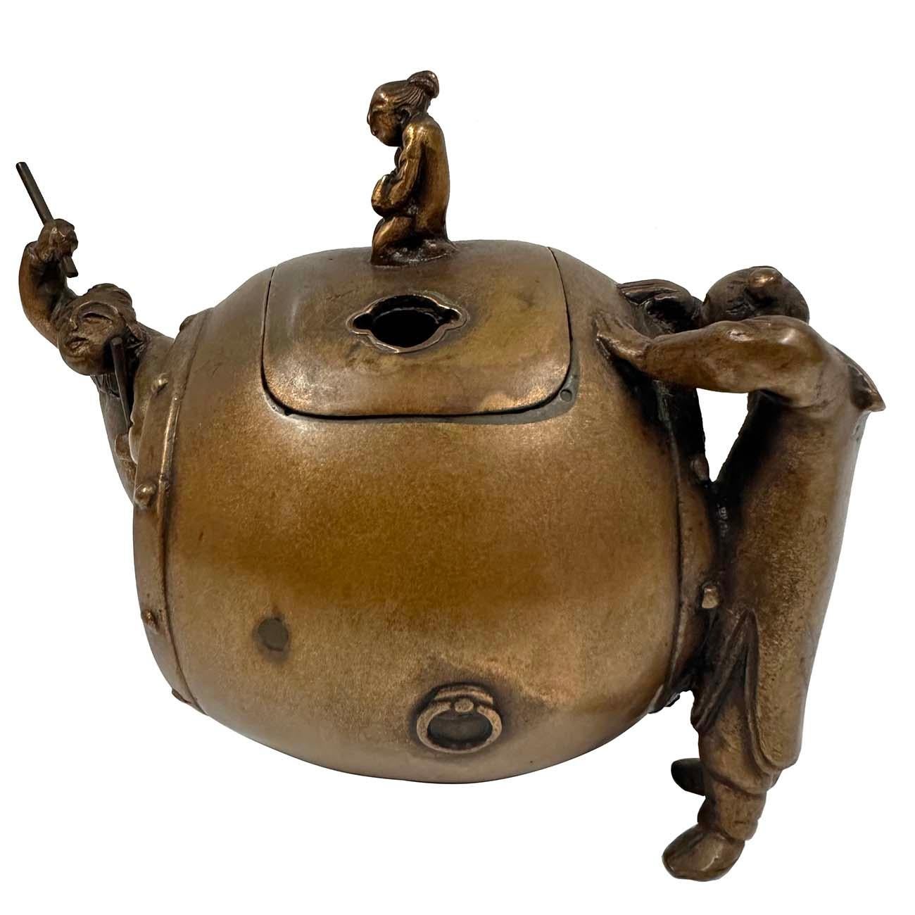 Antique Japanese Bronze Koro (Incense Burner) For Sale 1