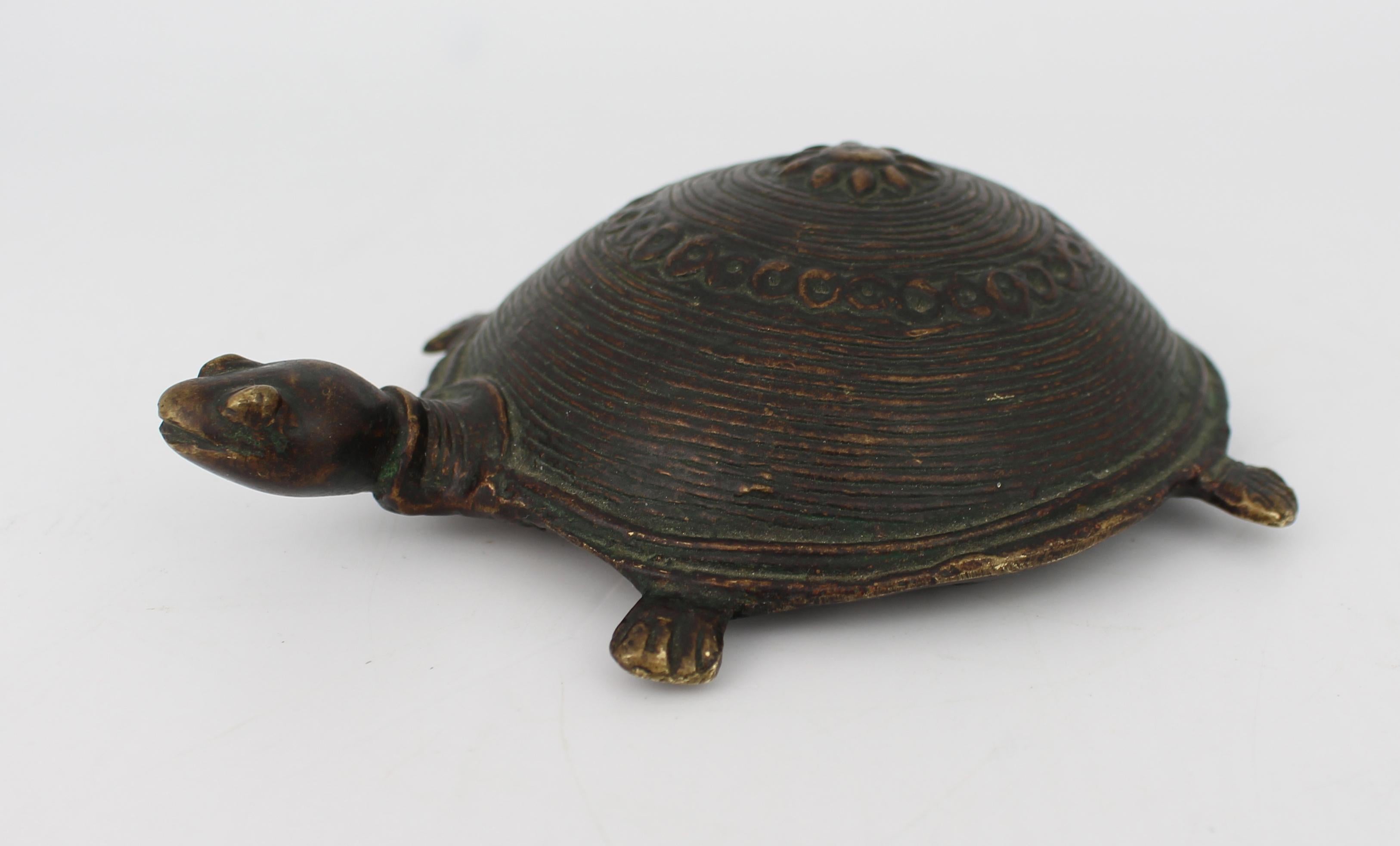 Antigua Tortuga Japonesa de Bronce - Periodo Meiji a principios de Showa Japonés en venta