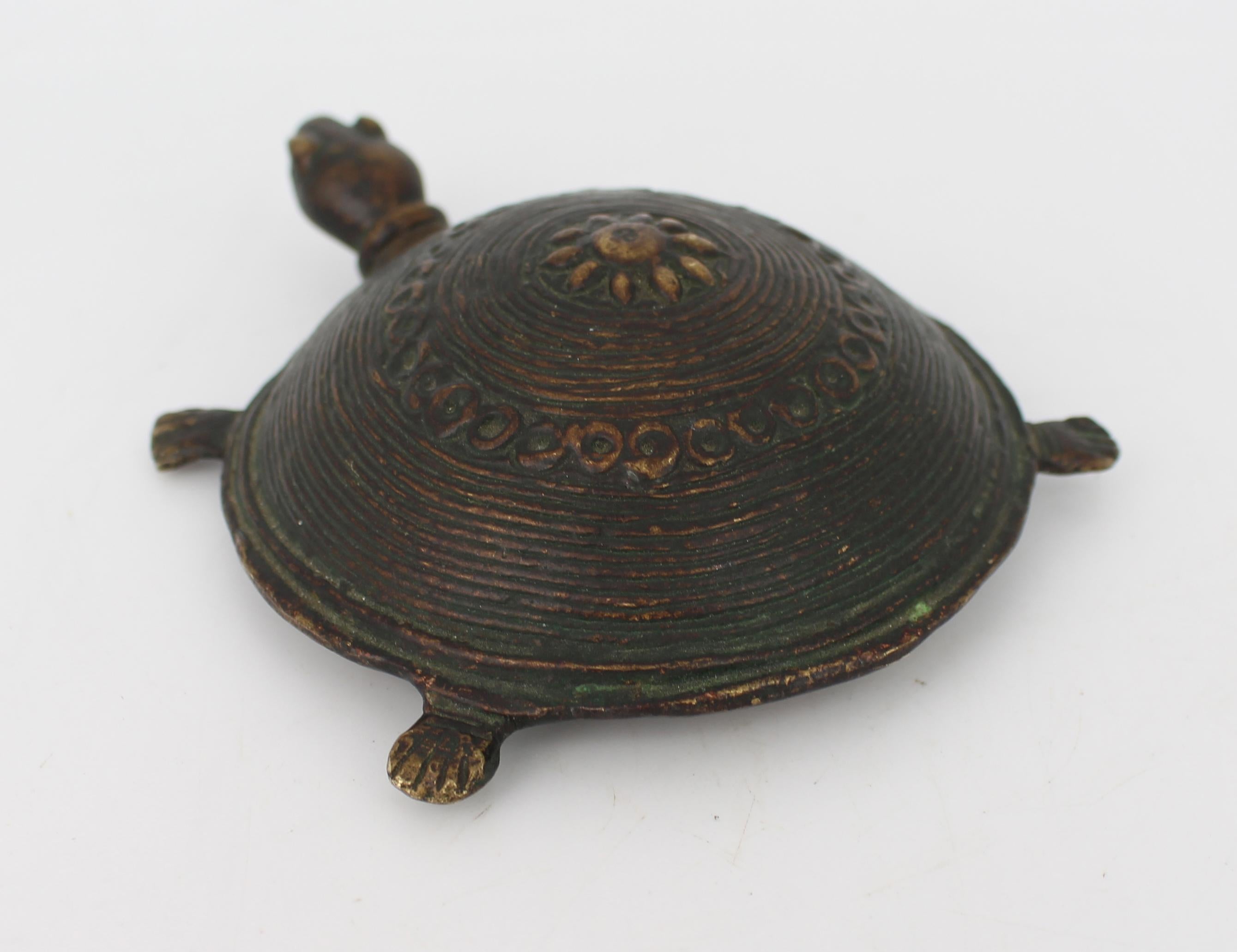 Antigua Tortuga Japonesa de Bronce - Periodo Meiji a principios de Showa siglo XIX en venta