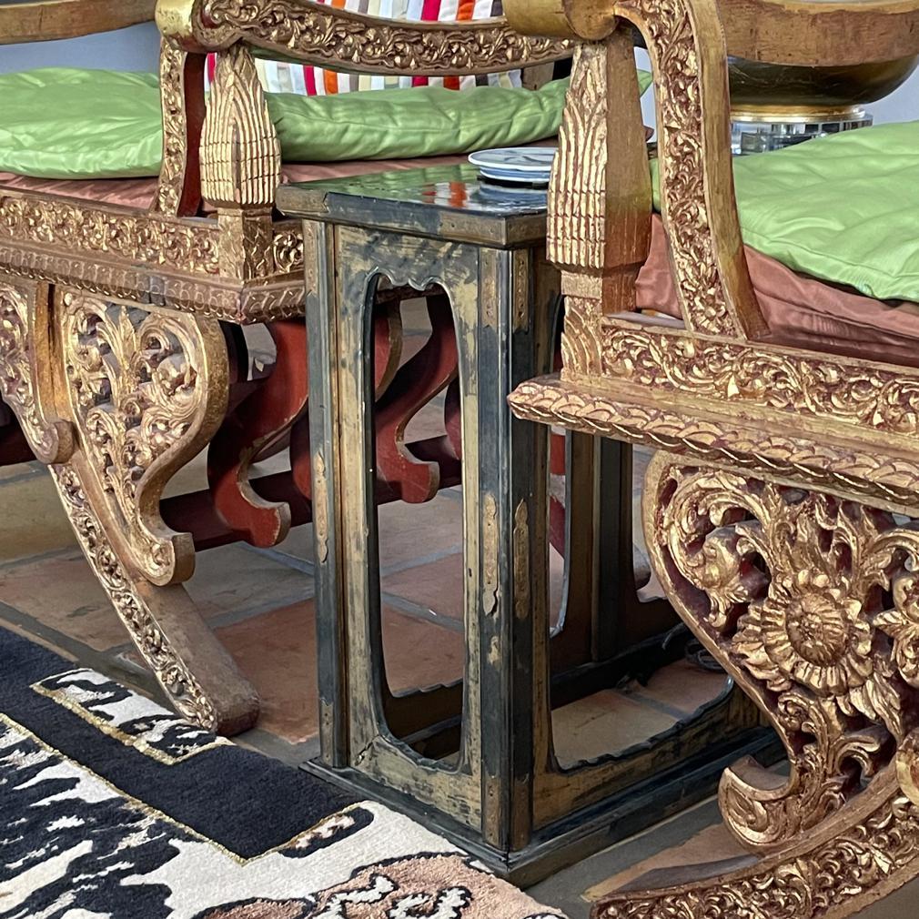 Ancien support de temple japonais en bois laqué bouddhiste en vente 7
