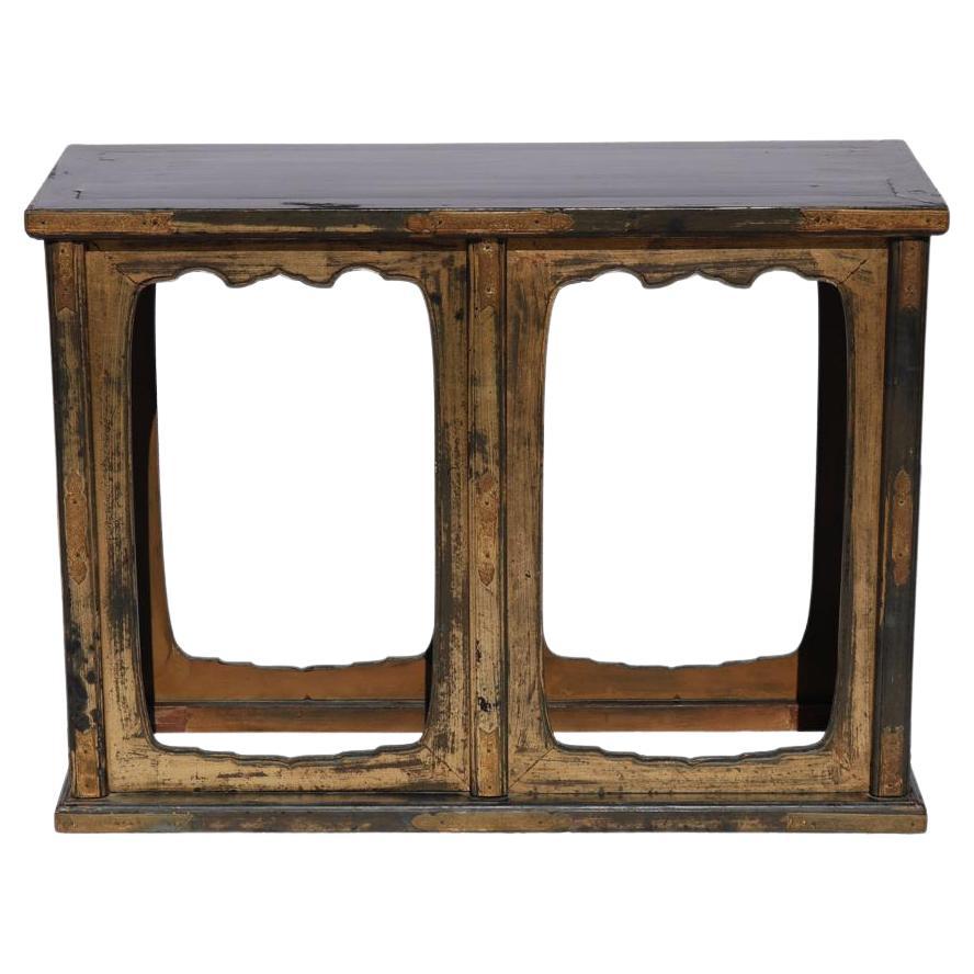 Antique Japanese Buddhist Lacquered Wood Temple Stand