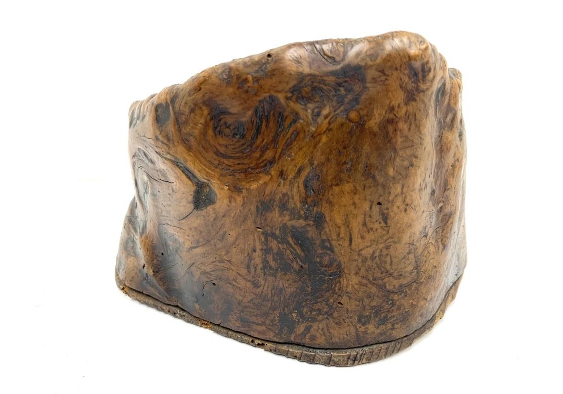 Edo Antique Japanese Burl Tobako Bon Scholar's Object For Sale