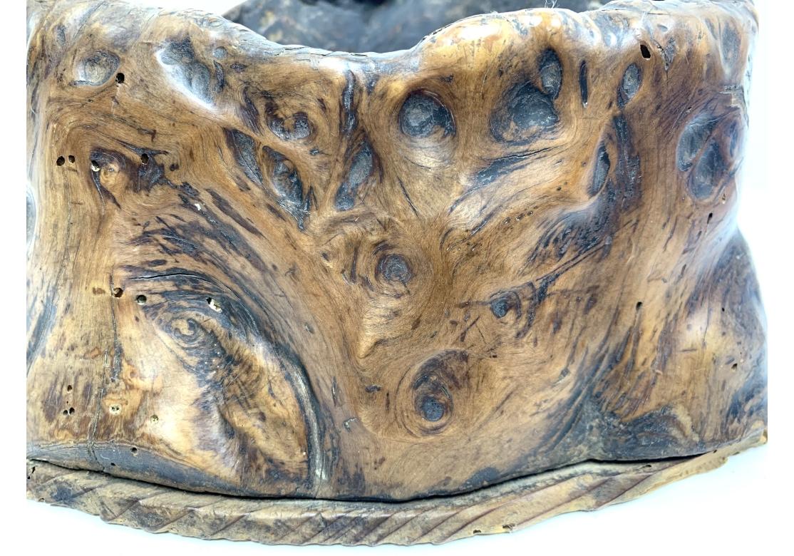 Antique Japanese Burl Tobako Bon Scholar's Object For Sale 2