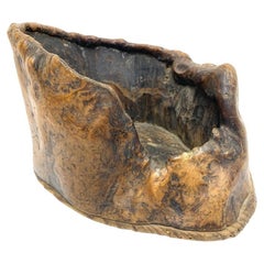 Antique Japanese Burl Tobako Bon Scholar's Object