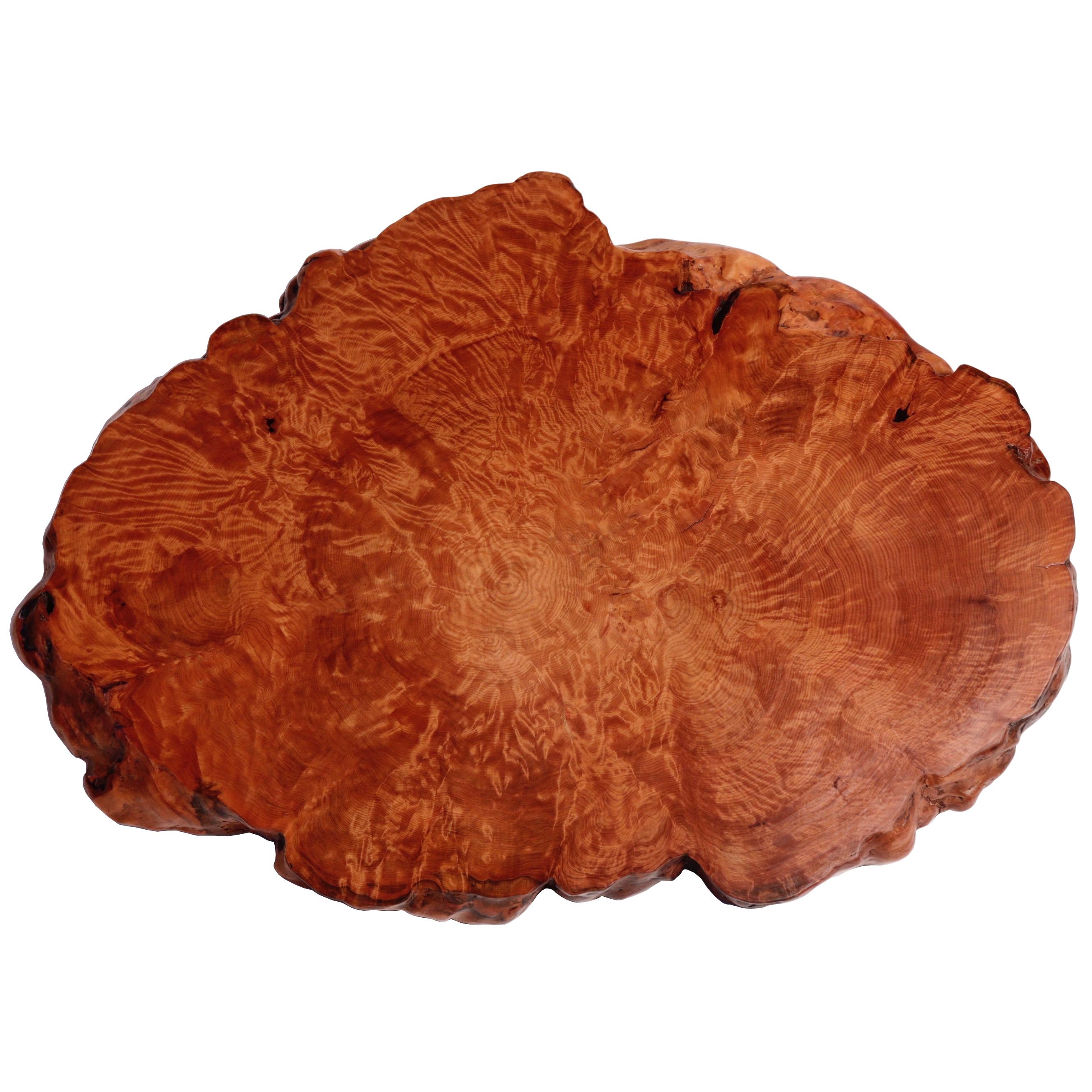 Early 20th Century Antique Japanese Burl Wood Display Stand Used as a Lazy Susan For Sale
