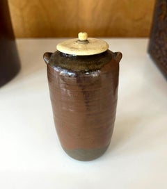 Antique Japanese Ceramic Chaire Ko-Seto Ware