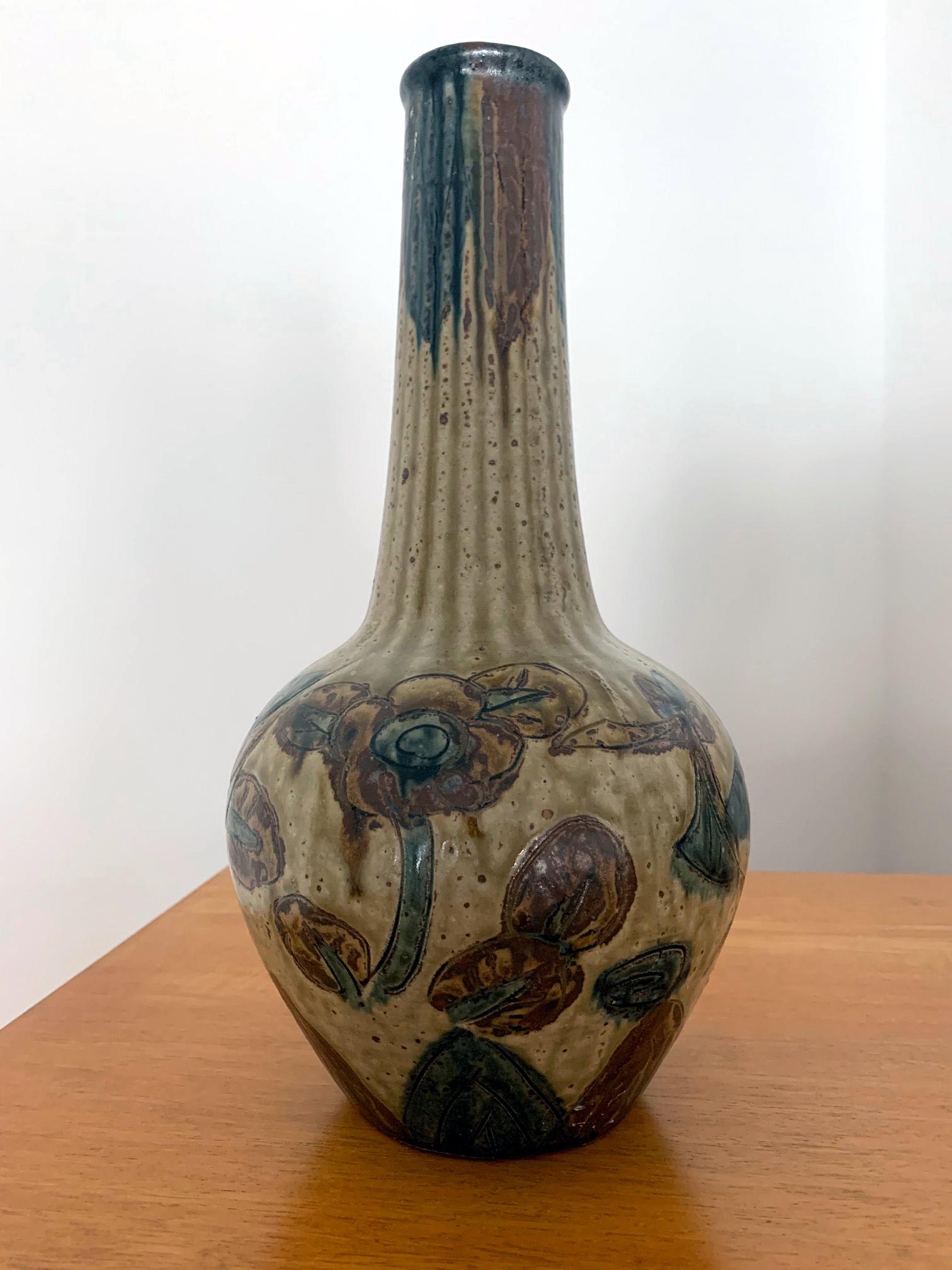 20th Century Antique Japanese Ceramic Mingei Vase