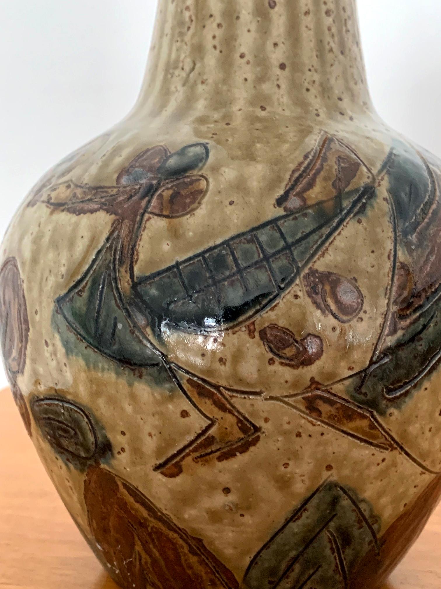 Antique Japanese Ceramic Mingei Vase 1