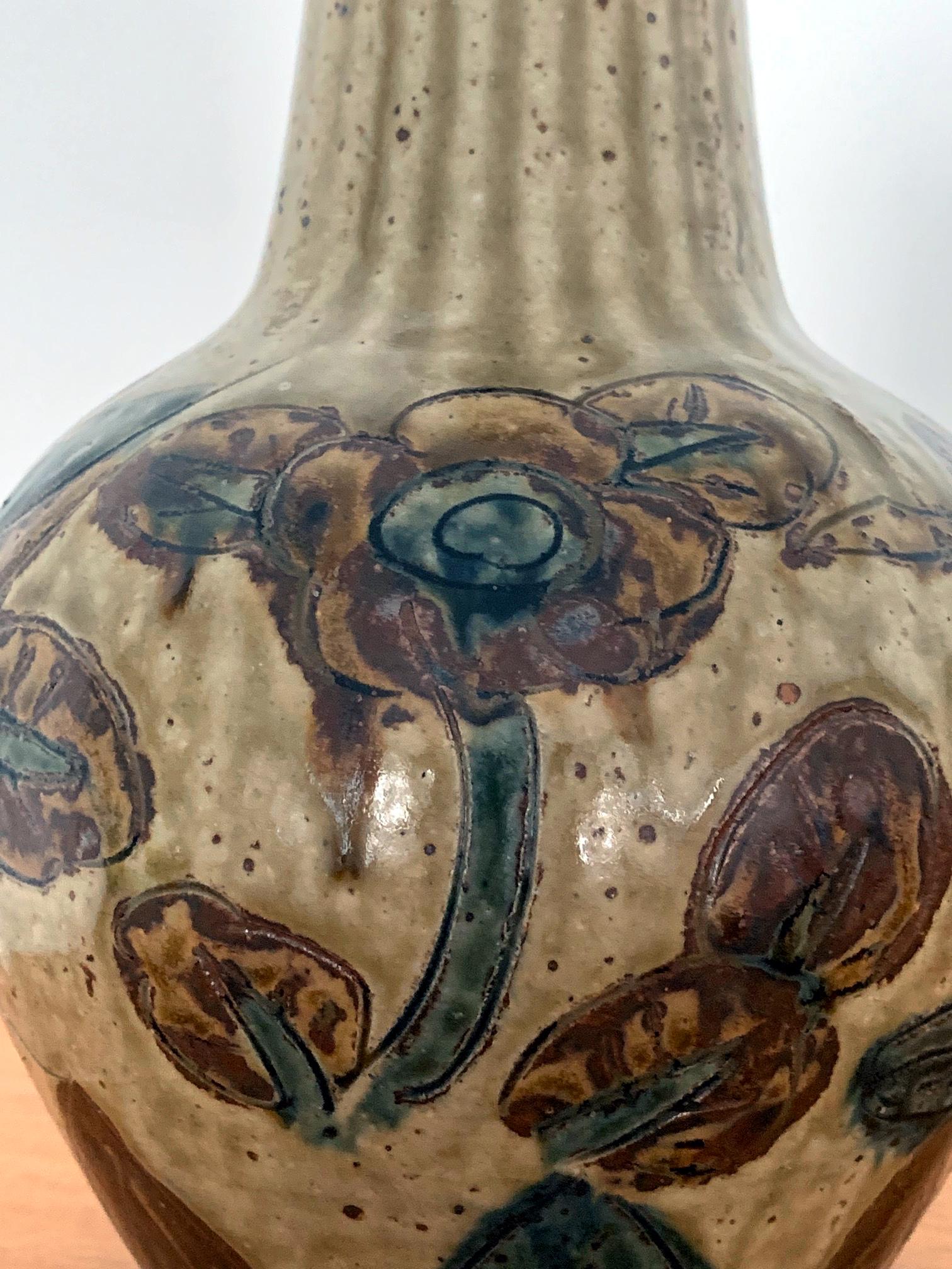 Antique Japanese Ceramic Mingei Vase 2