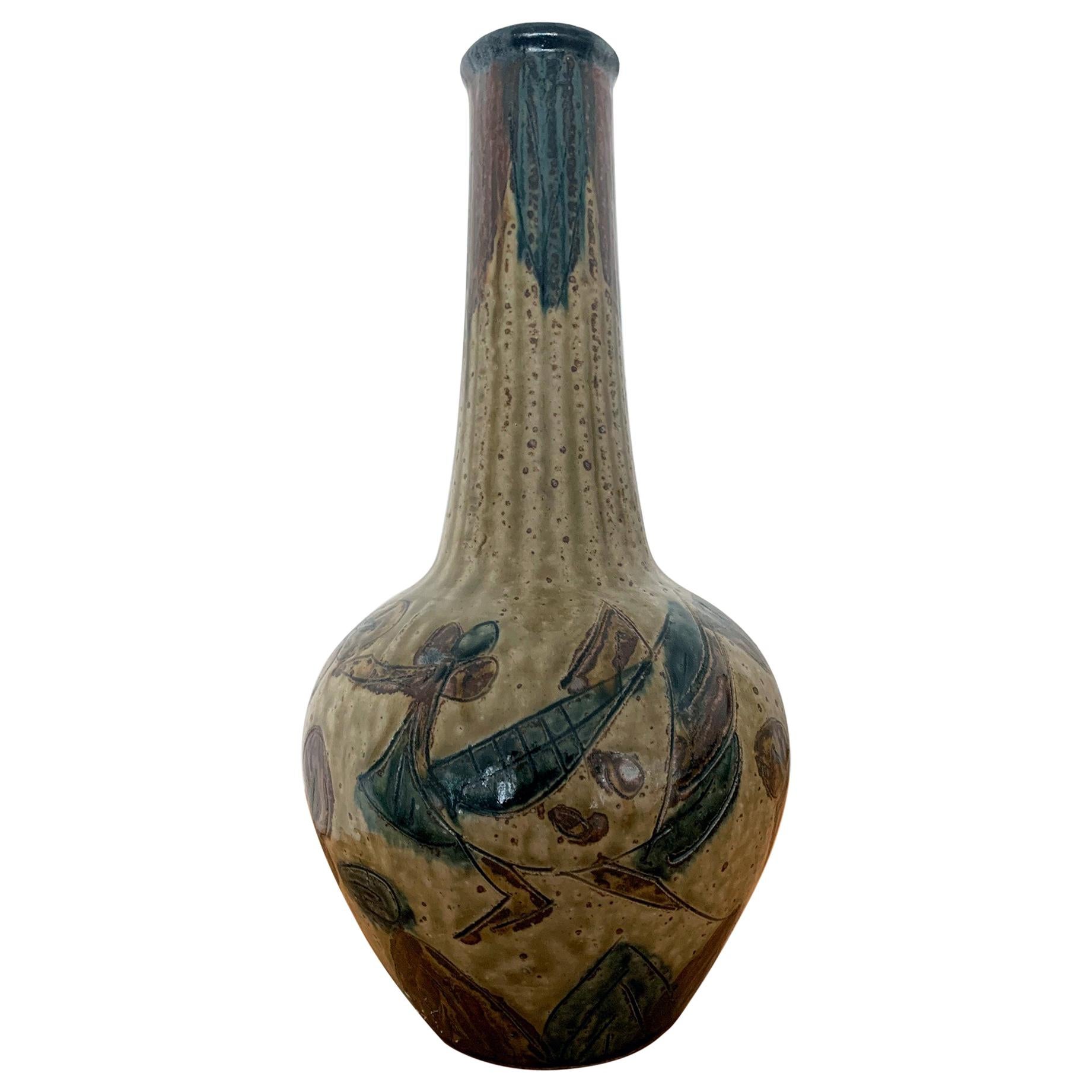 Antique Japanese Ceramic Mingei Vase