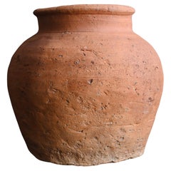 Antique Japanese ceramic small vase / Shigaraki ware / 16th century / Wabi-sabi