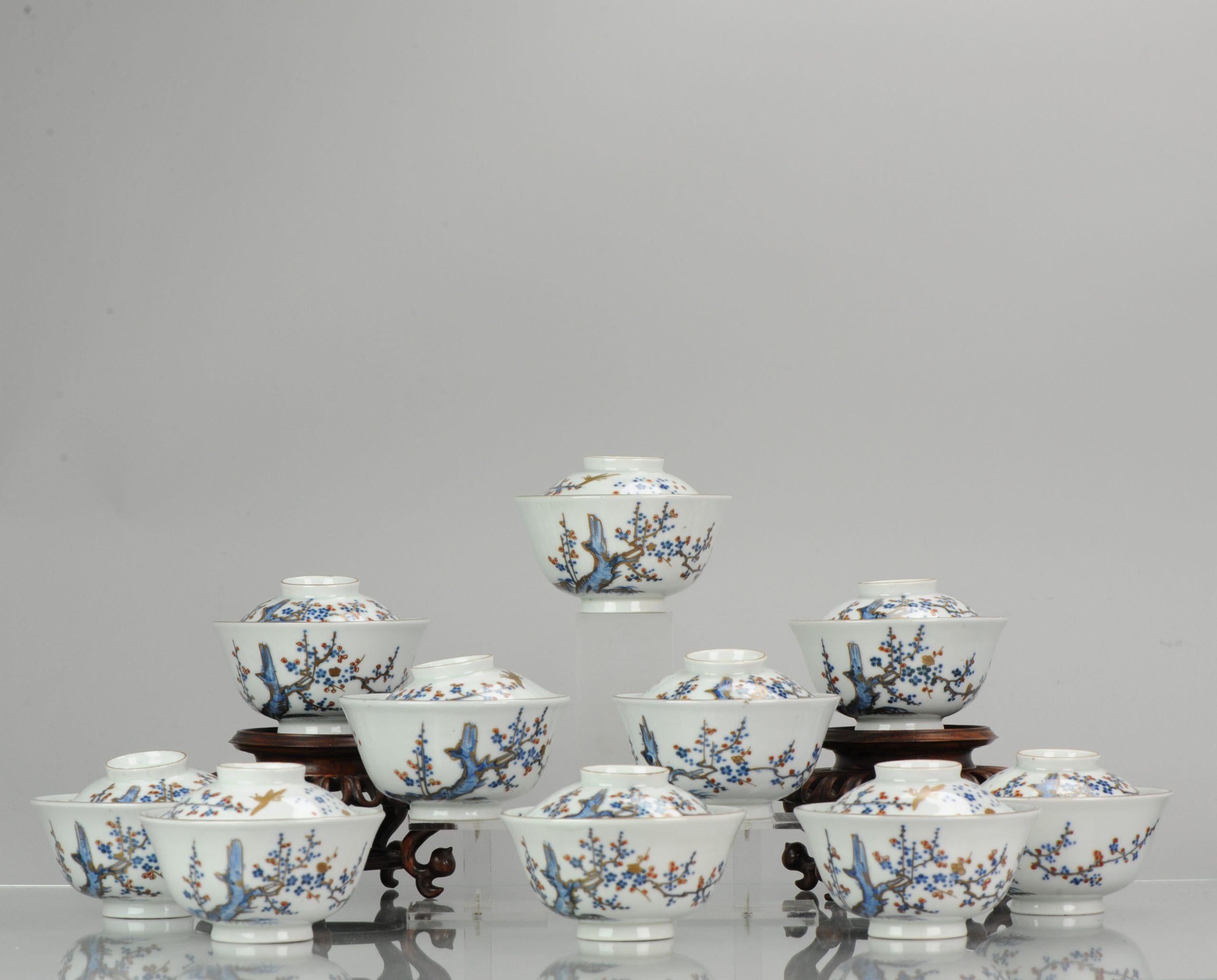 Un ensemble de bols à thé gaiwan très joliment décorés.

Condit :
Tous les dommages illustrés, rien de grave. Mesures : 117 x 73mm
Période
18ème siècle
19ème siècle.