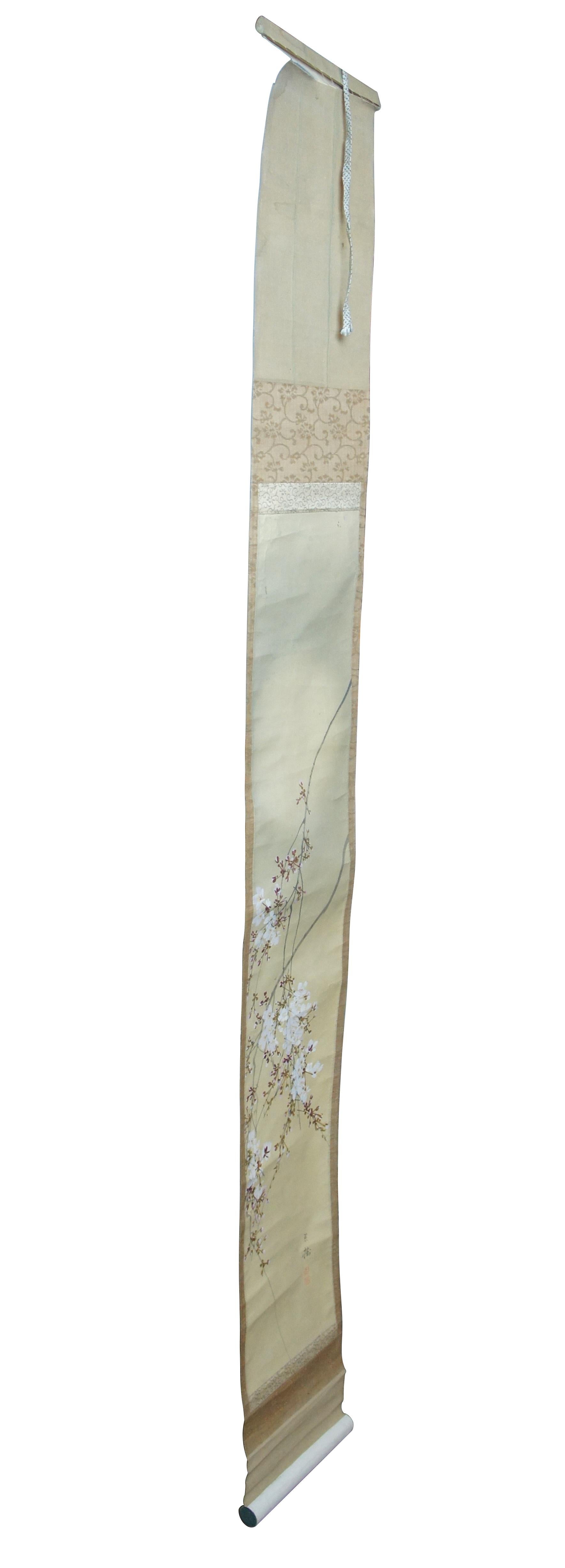 japanese silk paintings 1940's value