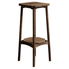 Antique Japanese chestnut flower stand, Wabi-Sabi, Japandi