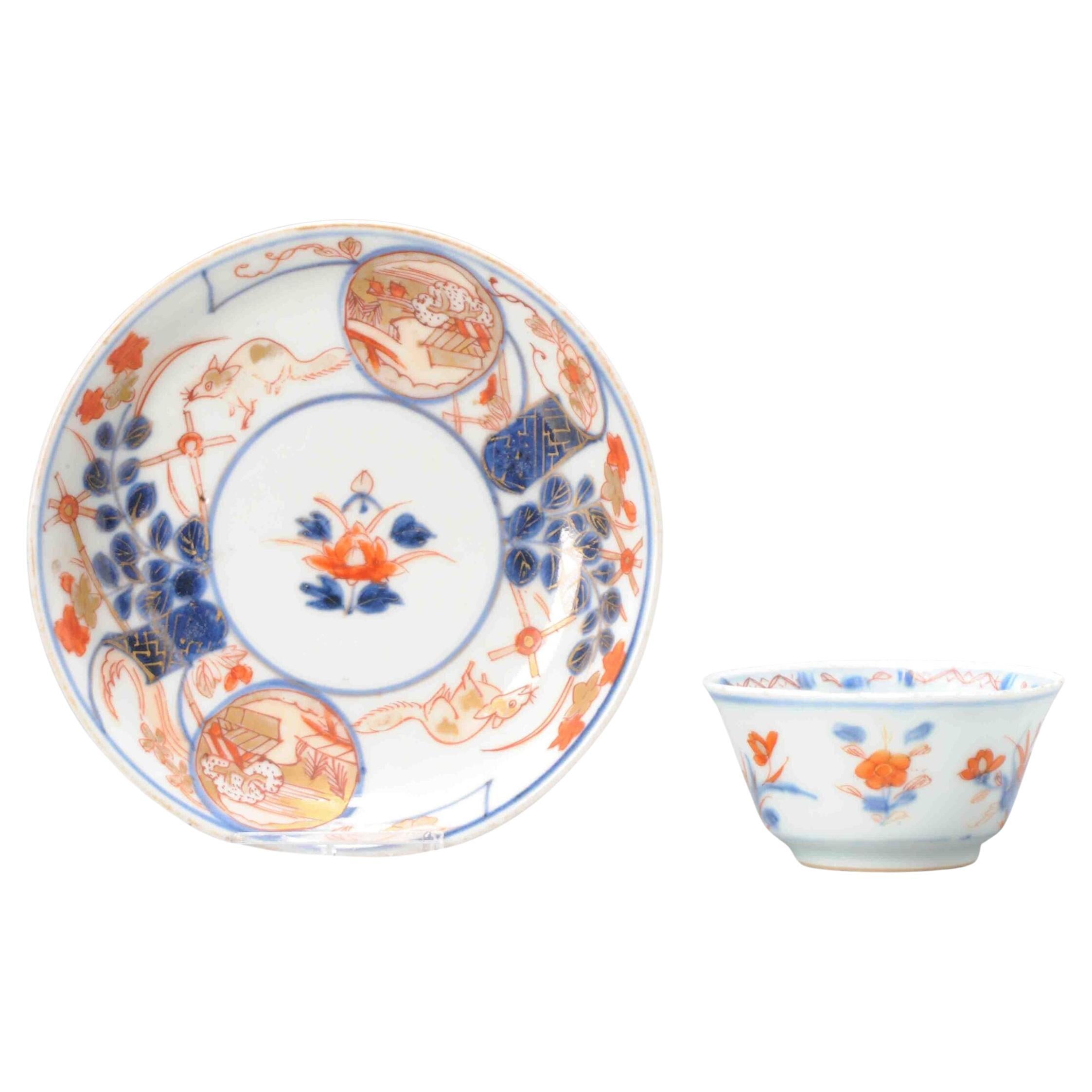 Antiguo Juego de Té de Porcelana Imari del Periodo Edo Kangxi Chino Japonés, Siglo XVIII en venta