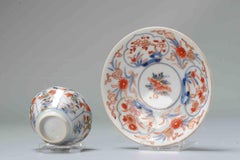 Antique Japanese/Chinese Porcelain Kangxi Period Tea Bowl Floral Imari