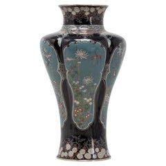 Vaso antico giapponese in smalto cloisonné, nello stile di Ota Tameshiro