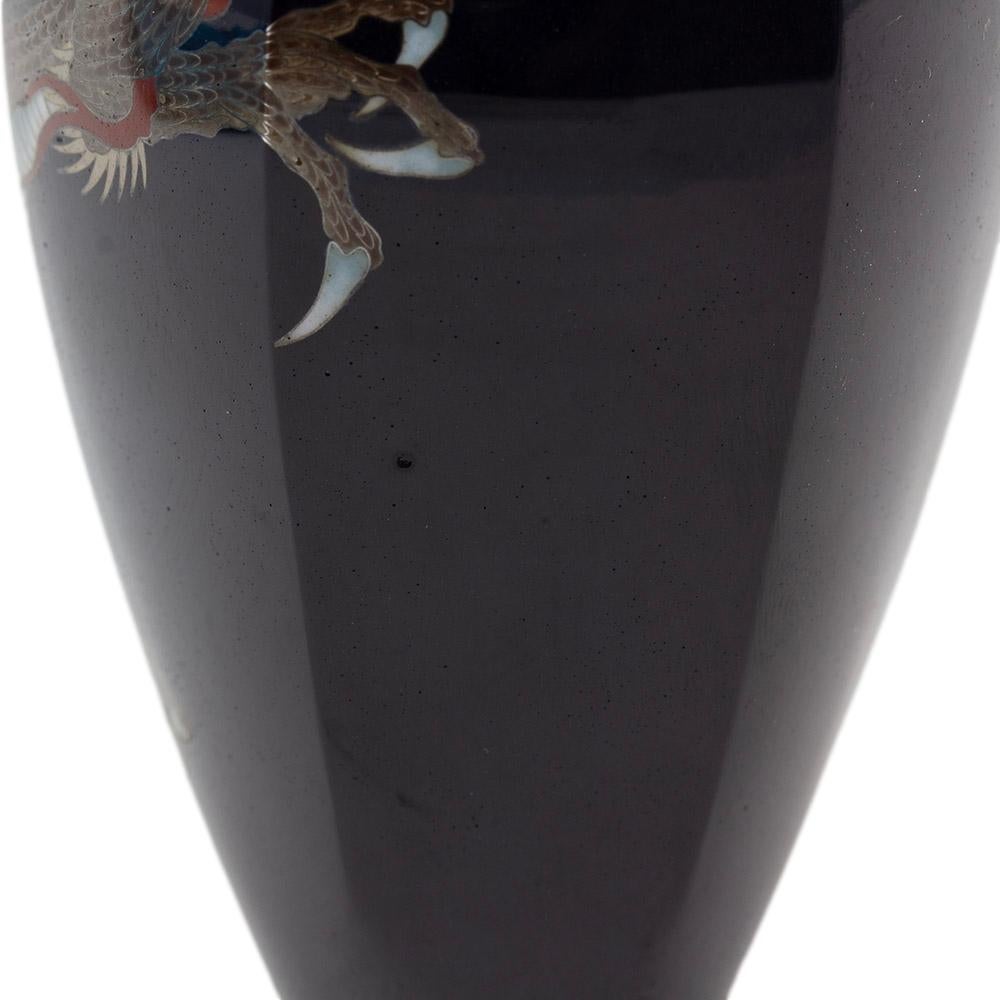 Antike japanische Cloisonné-Emaille-Vase, Paar, Hayashi-Schule, Paar im Angebot 6