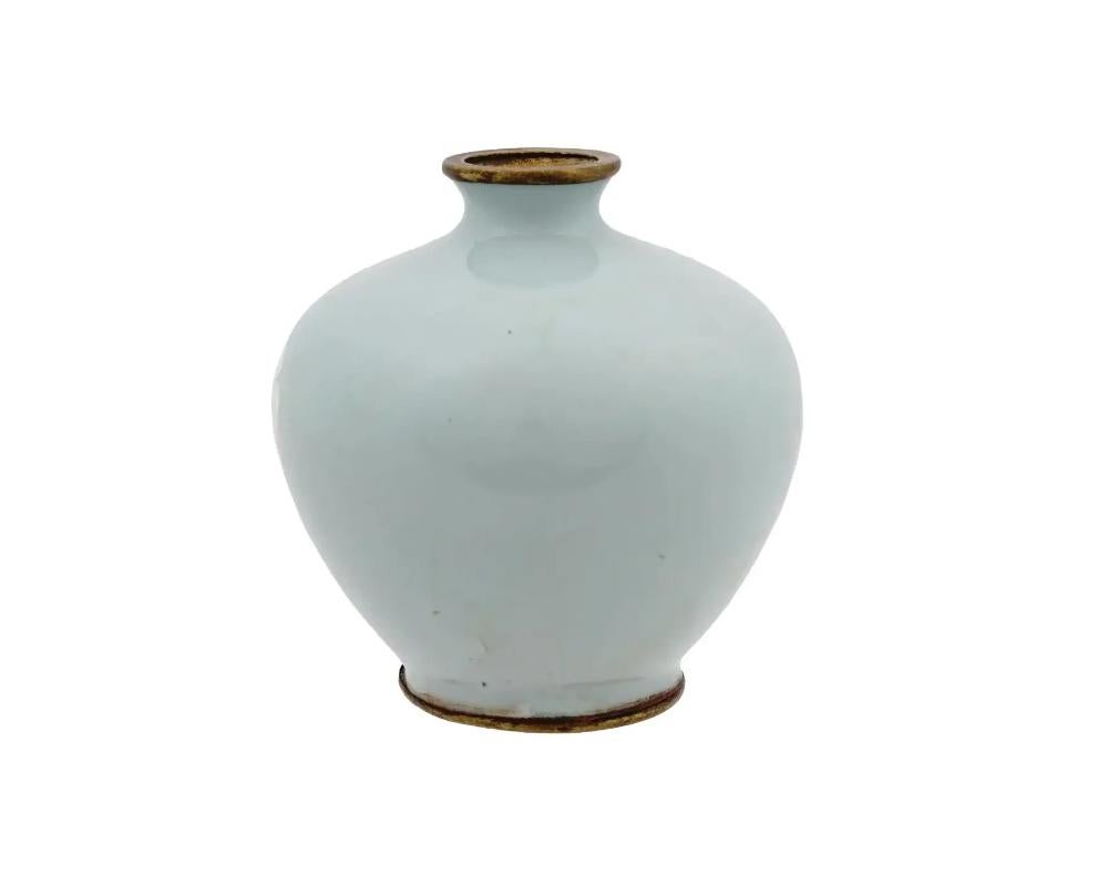 Meiji Antique Japanese Cloisonne Enamel Wireless Vase For Sale