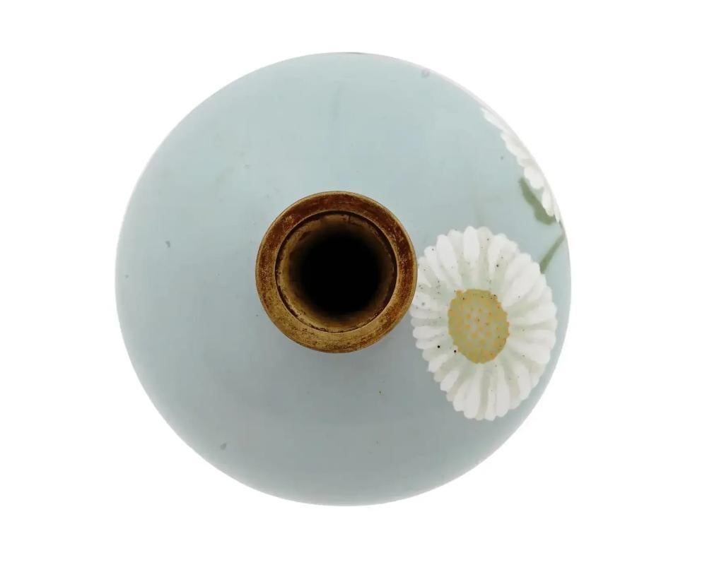 Cloissoné Antique Japanese Cloisonne Enamel Wireless Vase For Sale