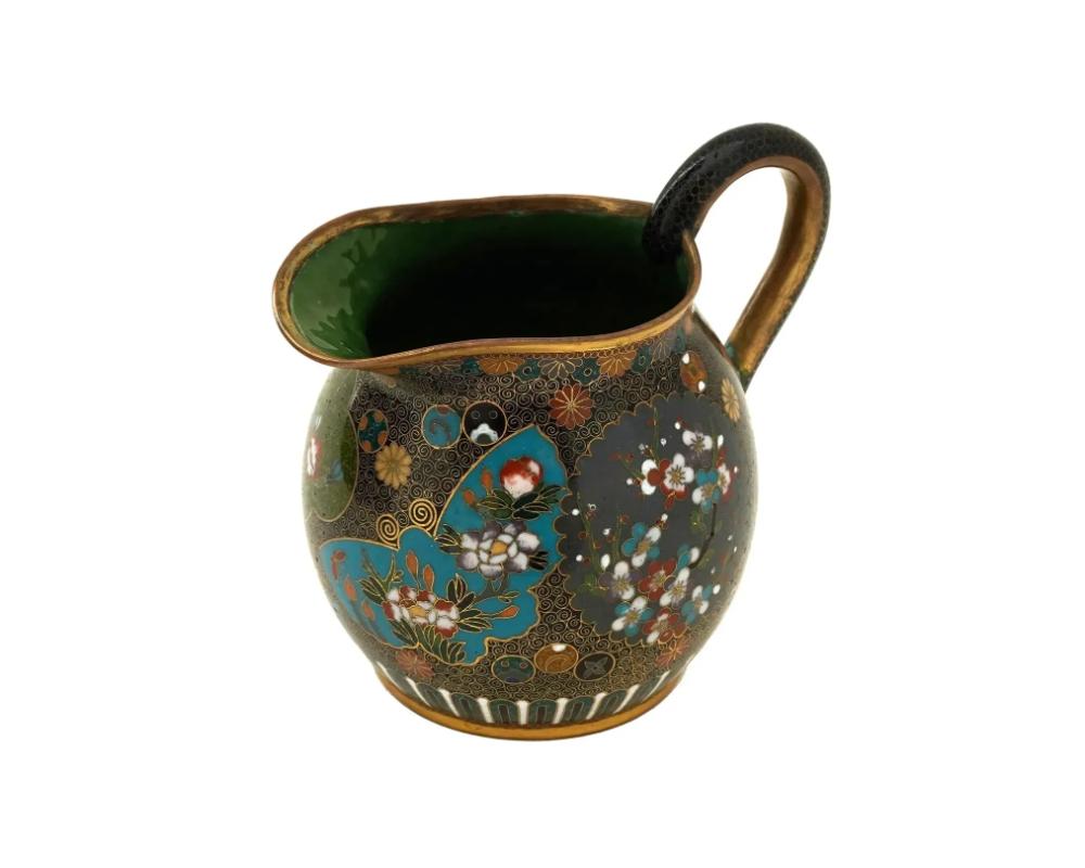 Cloissoné Antique Japanese Cloisonne Kyoto School Jug For Sale