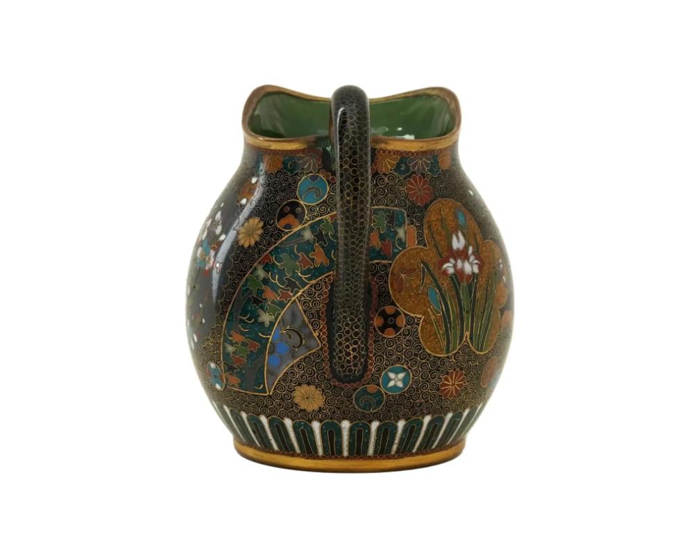 19th Century Antique Japanese Cloisonne Kyoto School Jug For Sale