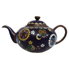 Used Japanese Cloisonné Meiji Period Teapot CO#05