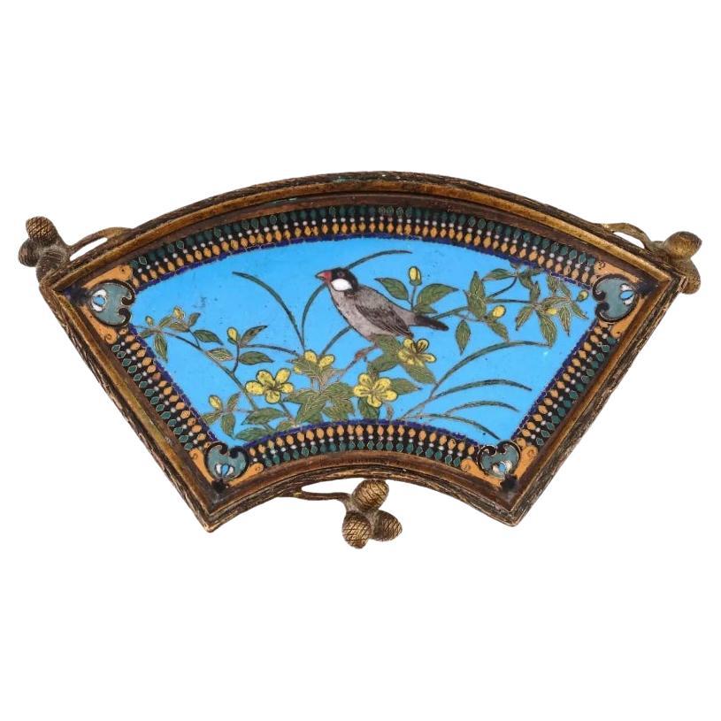 Antique Japanese Cloisonné Meiji Tray in Ormolu Mounting by Alphonse Giroux For Sale