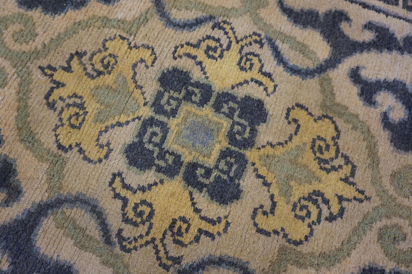 Early 20th Century Japanese Cotton Nabeshima Dantsu Carpet (3' x 5'10