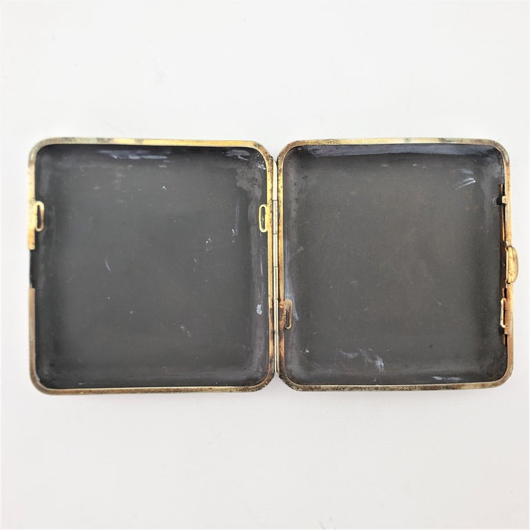 Antique Japanese Damascene Komai Styled Yellow Gold Decorated Cigarette