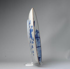 Antique Japanese Edo/Meiji Charger Figures Landscape Mountain, Ca 1800