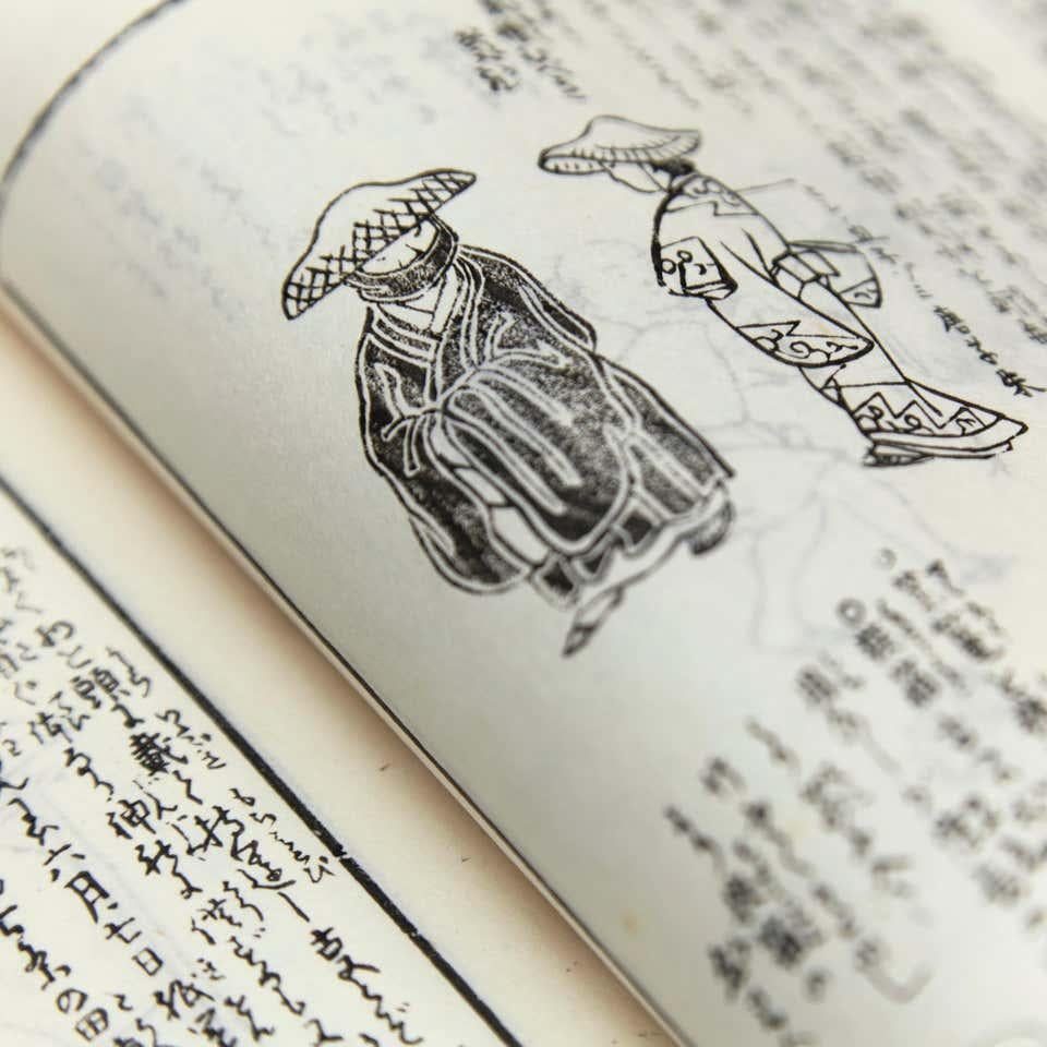 Late 19th Century Antique Japanese Ehon Book Meiji Era For Sale