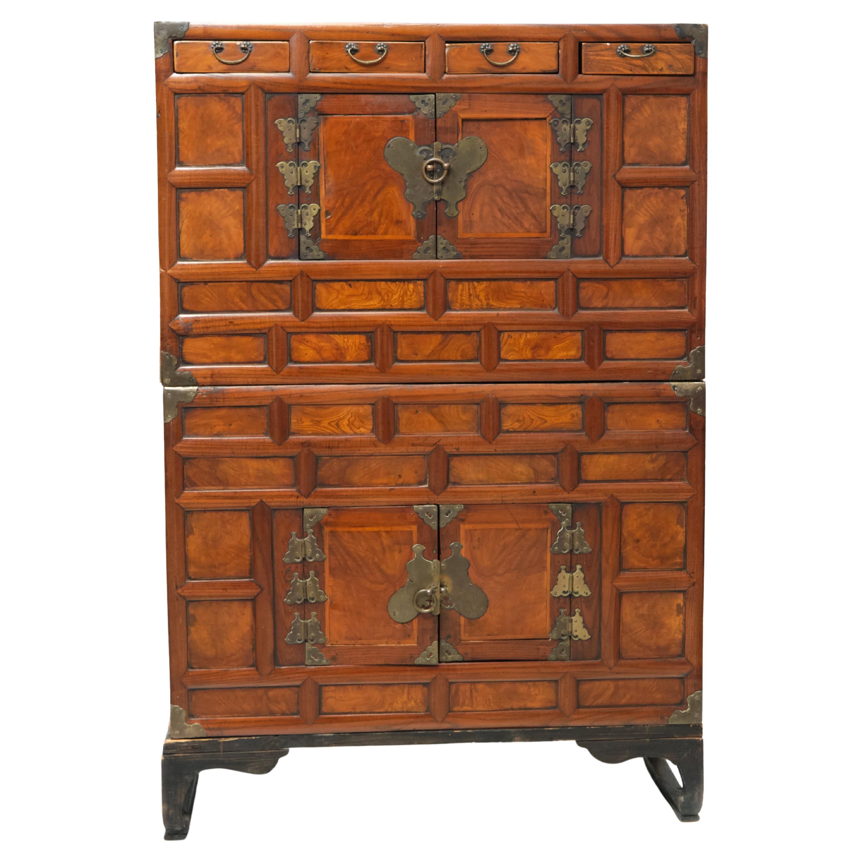 Antique Japanese Tansu on Custom Stand at 1stDibs