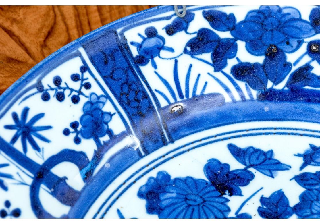 Ancien chargeur japonais d'exportation bleu et blanc Kraak Arita en vente 3