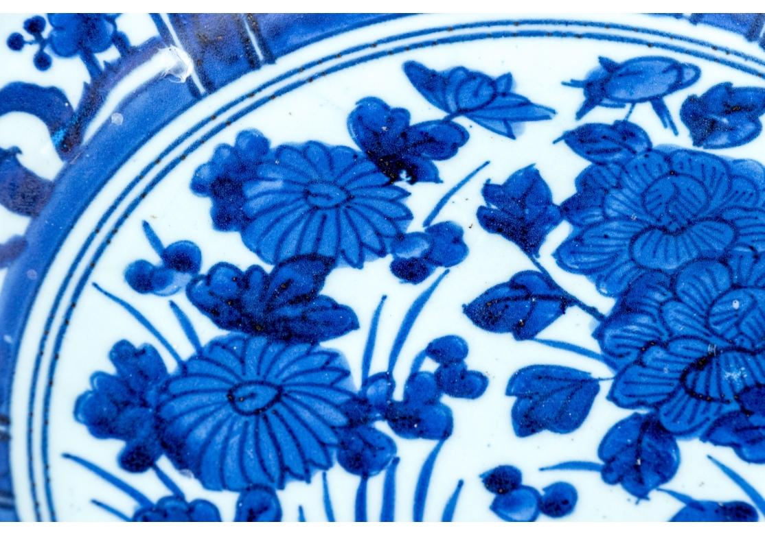 Ancien chargeur japonais d'exportation bleu et blanc Kraak Arita en vente 1