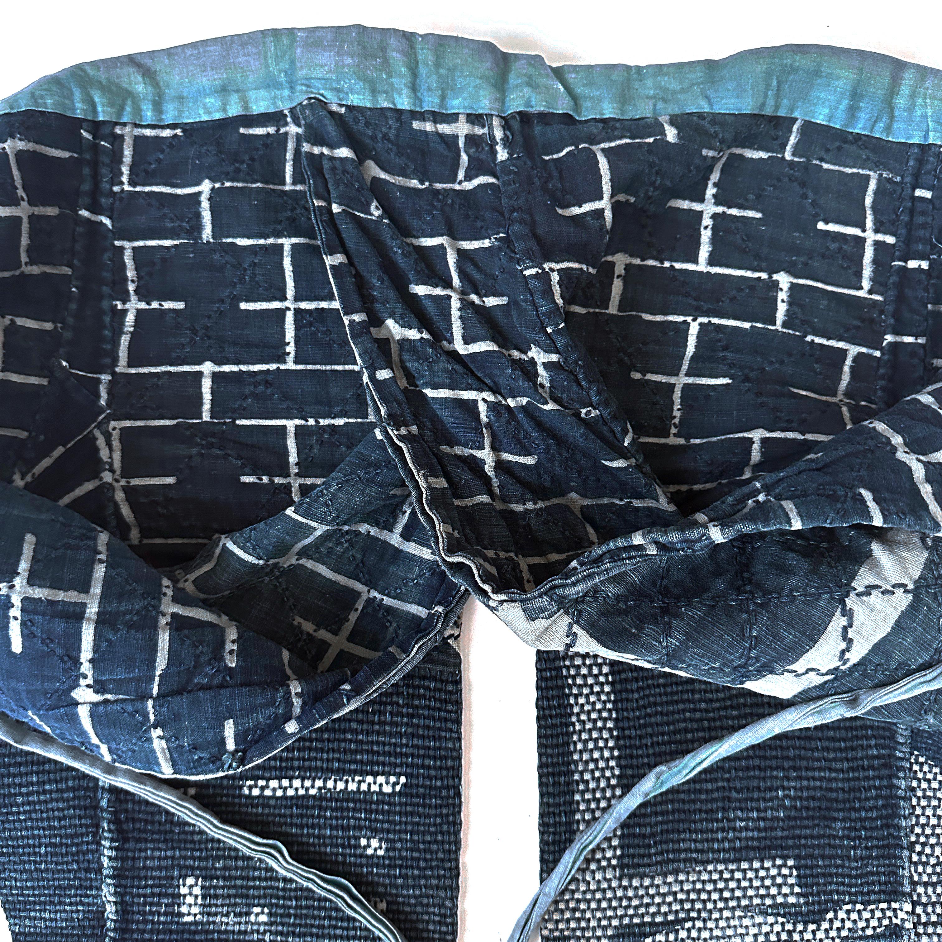 Antique Japanese Farmer's Pants, Indigo, Cotton, Meiji For Sale 4