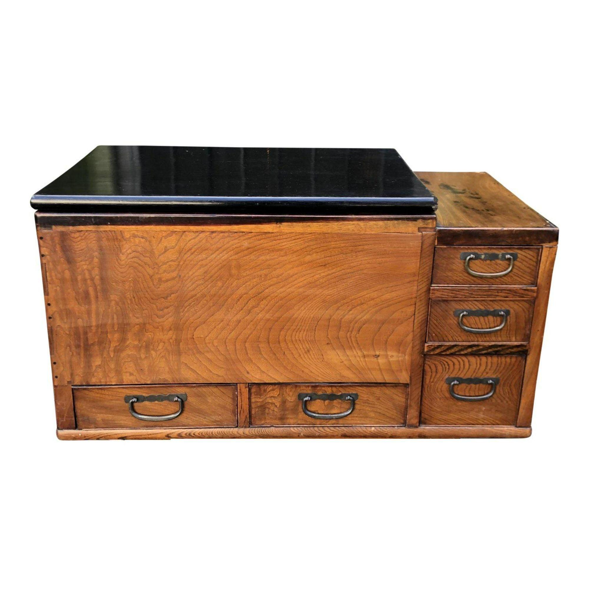 Antique Japanese five drawer copper lined Hibachi, circa 1870

Additional information: 
Materials: copper, wood
Color: ebony
Period: 19th century
Place of origin: Japan
Styles: Japanese
Item type: vintage, antique or pre-owned
Dimensions: