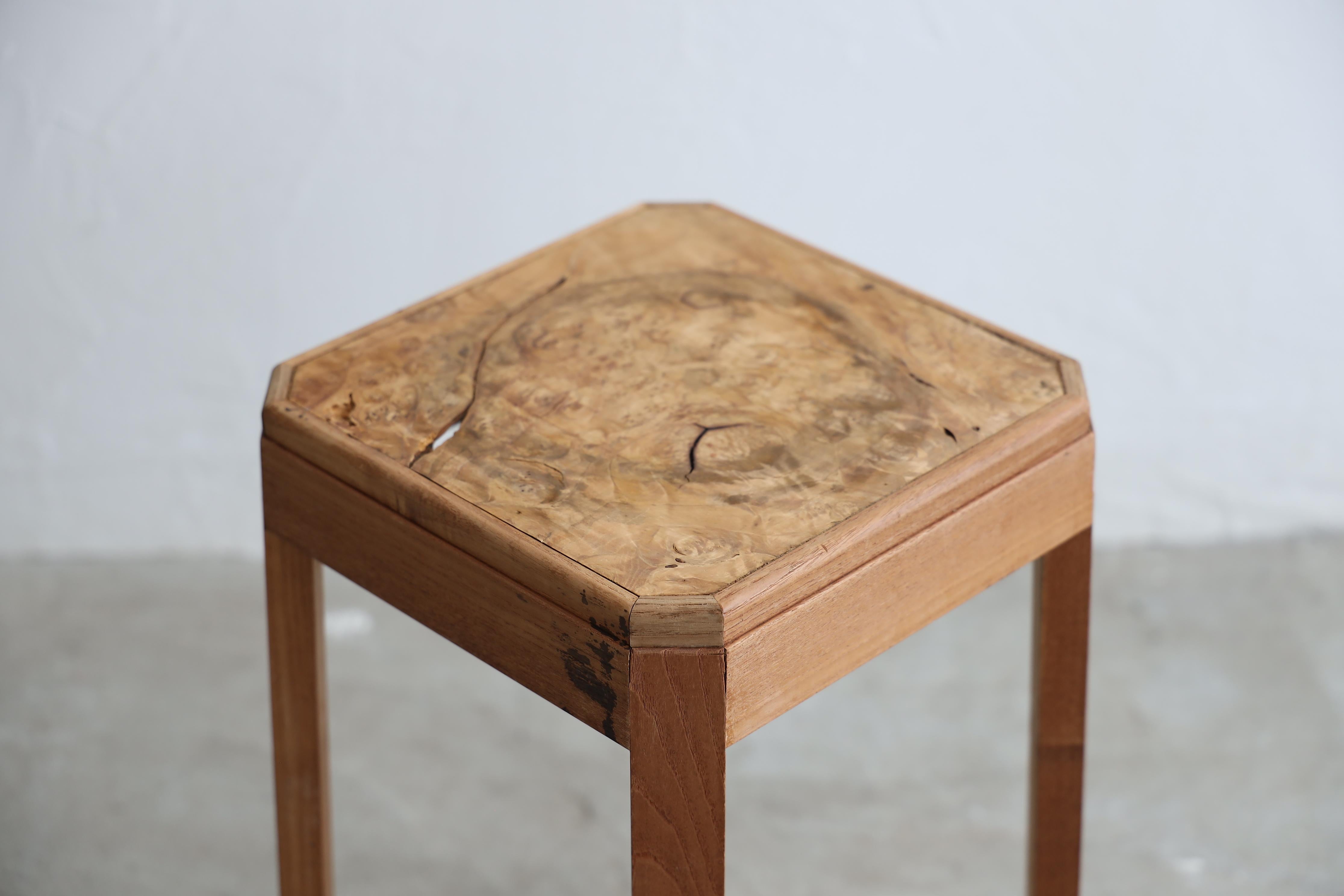 Taisho Antique Japanese flower stand, Wabi-Sabi, Japandi For Sale
