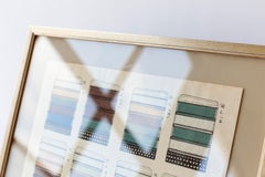 Antique Japanese Framed Woodblock Print of Colorful Samurai Armor