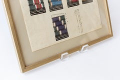 Antique Japanese Framed Woodblock Print of Colorful Samurai Armor