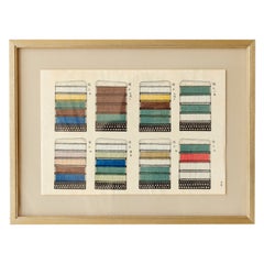 Antiker japanischer gerahmter Farbholzschnitt mit bunter Samurai-Rüstung