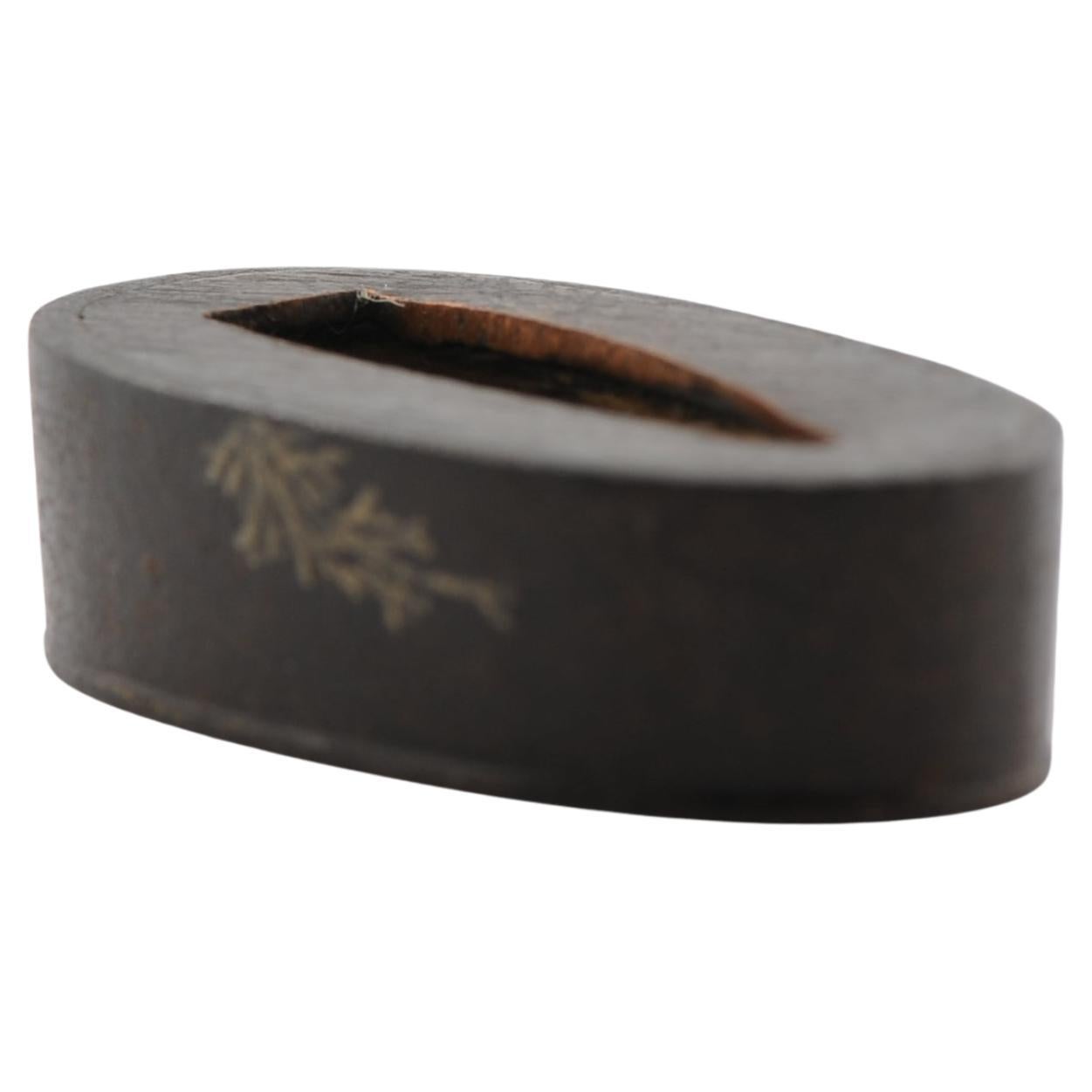 Antique Japanese Fuchi  Edo Period Branch Decoration