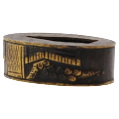 Antique Japanese Fuchi  Edo Period Gold Decoration