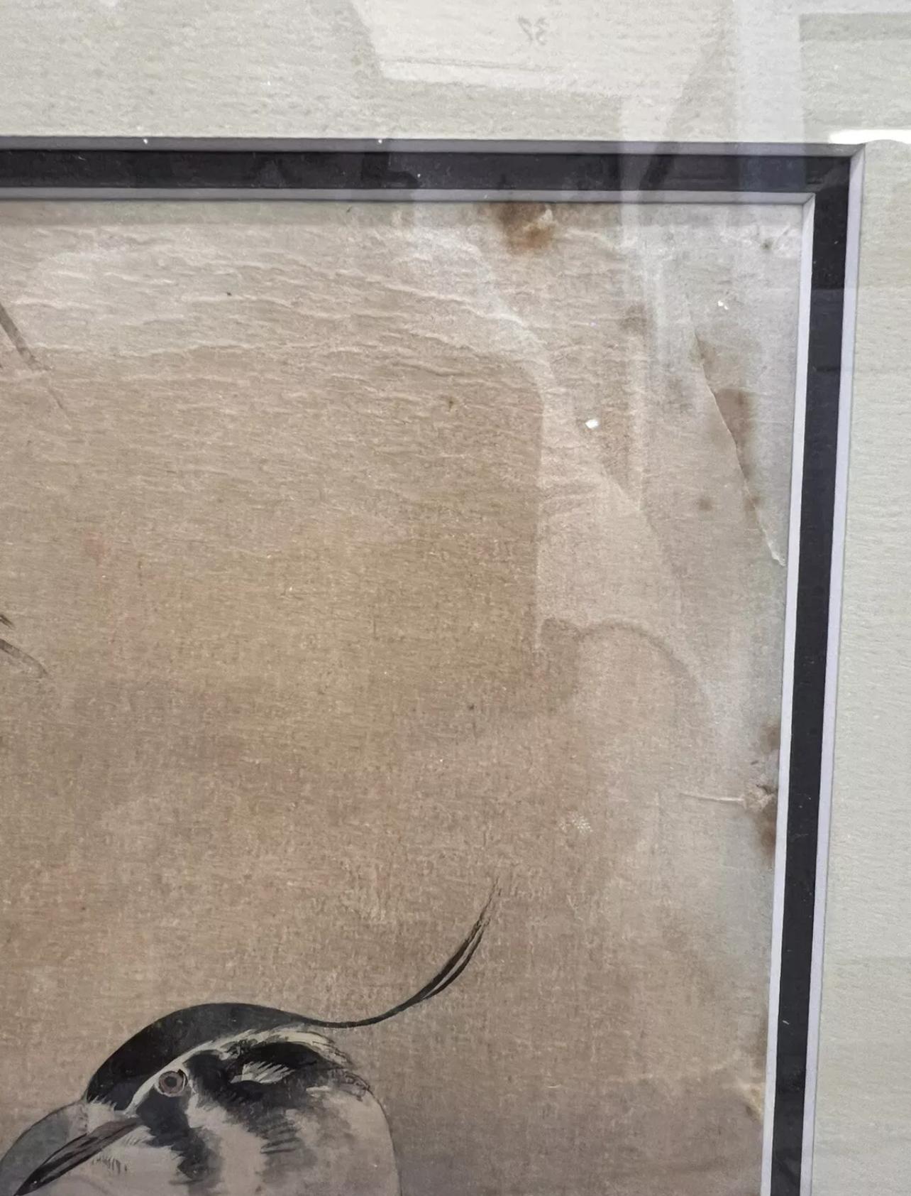 19th Century Antique Japanese genuine Woodblock print by Koson Ohara. Meiji period For Sale