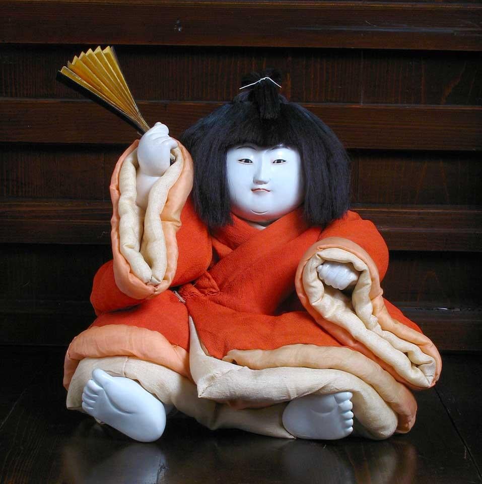 Shell Antique Japanese Gosho Ningyo Palace Doll For Sale